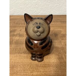 Vintage MCM Pottery Cat Figurine by Toscany Made in Japan
